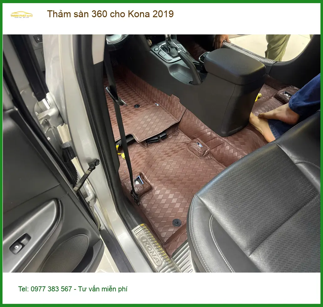 Chú Lực lắp thảm sàn 360 cho Kona 2019 tại Cần Giờ để nội thất luôn sạch đẹp ảnh thực tế 2