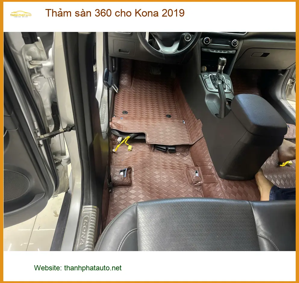 Chú Lực lắp thảm sàn 360 cho Kona 2019 tại Cần Giờ để nội thất luôn sạch đẹp ảnh thực tế 5