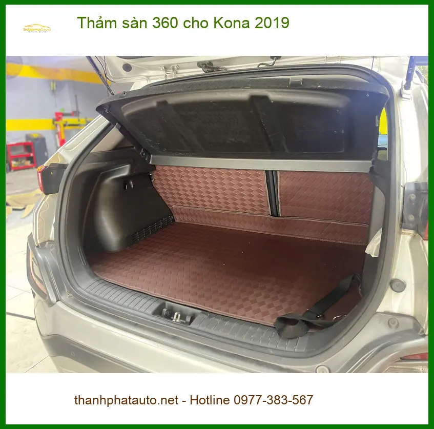 Anh Khang lắp thảm sàn 360 cho Kona 2019 tại Q.10 để xe luôn sạch đẹp