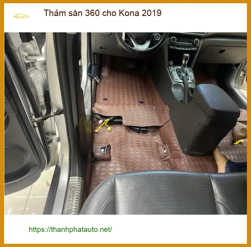 Anh Khang lắp thảm sàn 360 cho Kona 2019 tại Q.10 để xe luôn sạch đẹp ảnh thực tế 2