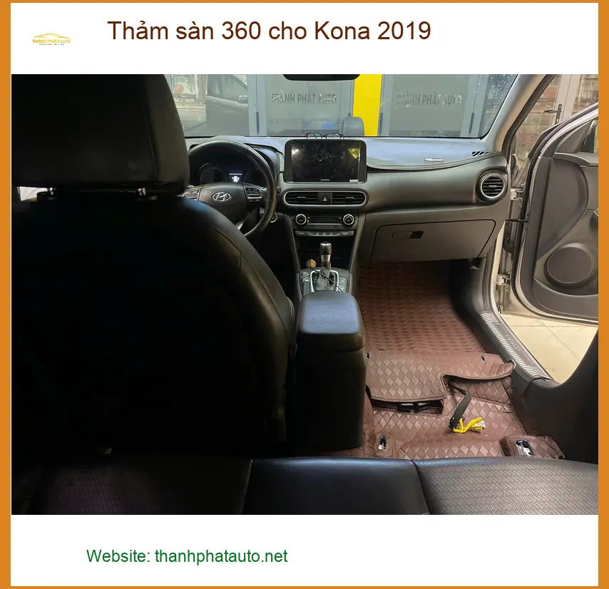 Anh Khang lắp thảm sàn 360 cho Kona 2019 tại Q.10 để xe luôn sạch đẹp ảnh thực tế 3