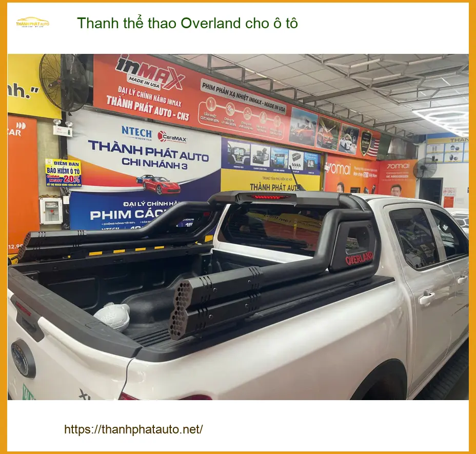 Chú Minh lắp Thanh thể thao Overland Mitsubishi Triton tại Cần Giờ chở hàng tiện lợi ảnh thực tế 3