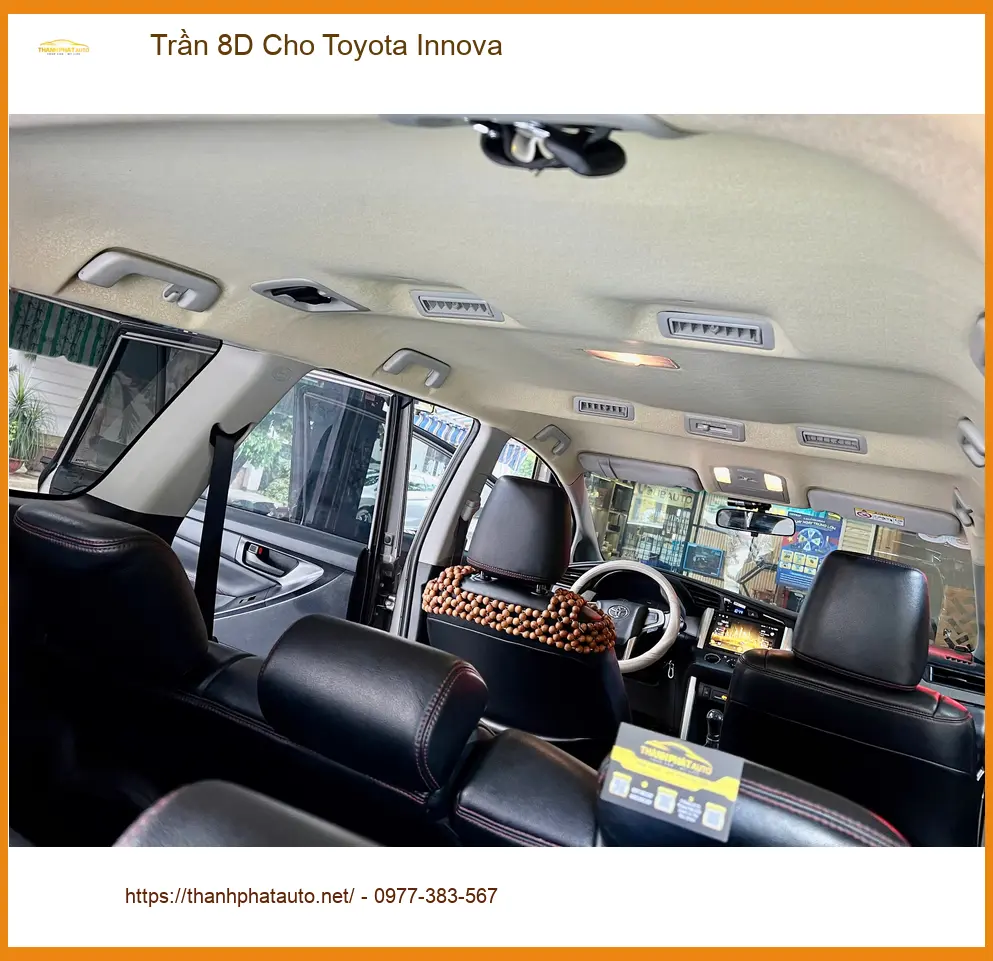 Anh Duy bọc Trần 8D cho Toyota Innova tại Thủ Đức để nội thất xe thêm sang trọng
