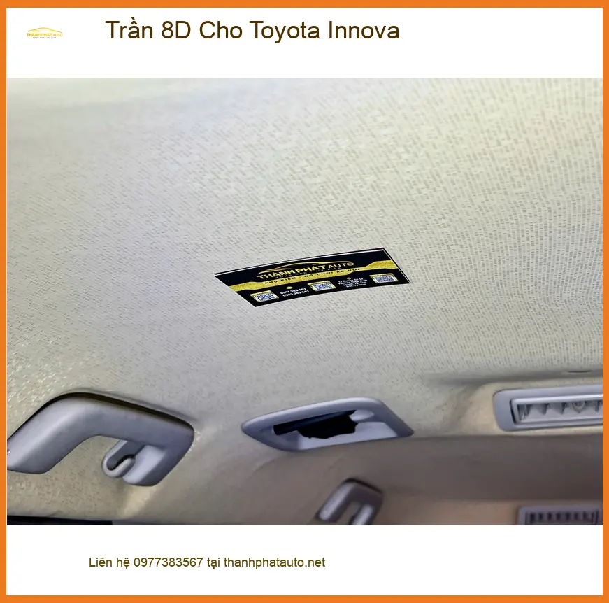 Anh Duy bọc Trần 8D cho Toyota Innova tại Thủ Đức để nội thất xe thêm sang trọng ảnh thực tế 2