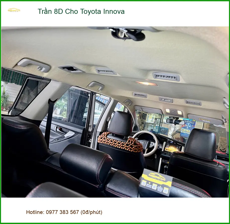 Anh Tâm bọc Trần 8D cho Toyota Innova tại Quận Bình Tân để xe sang trọng hơn ảnh thực tế 2