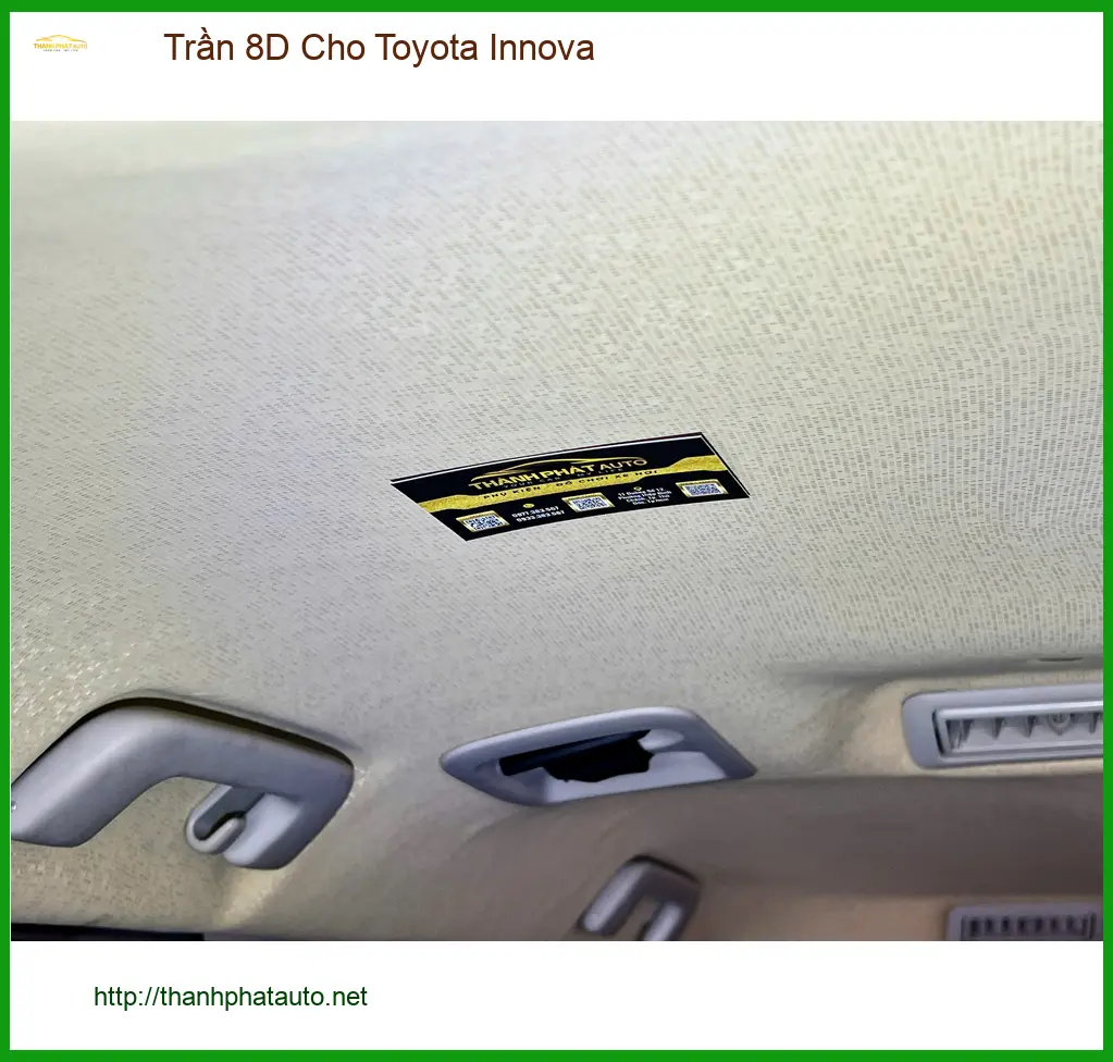 Anh Tâm bọc Trần 8D cho Toyota Innova tại Quận Bình Tân để xe sang trọng hơn ảnh thực tế 3