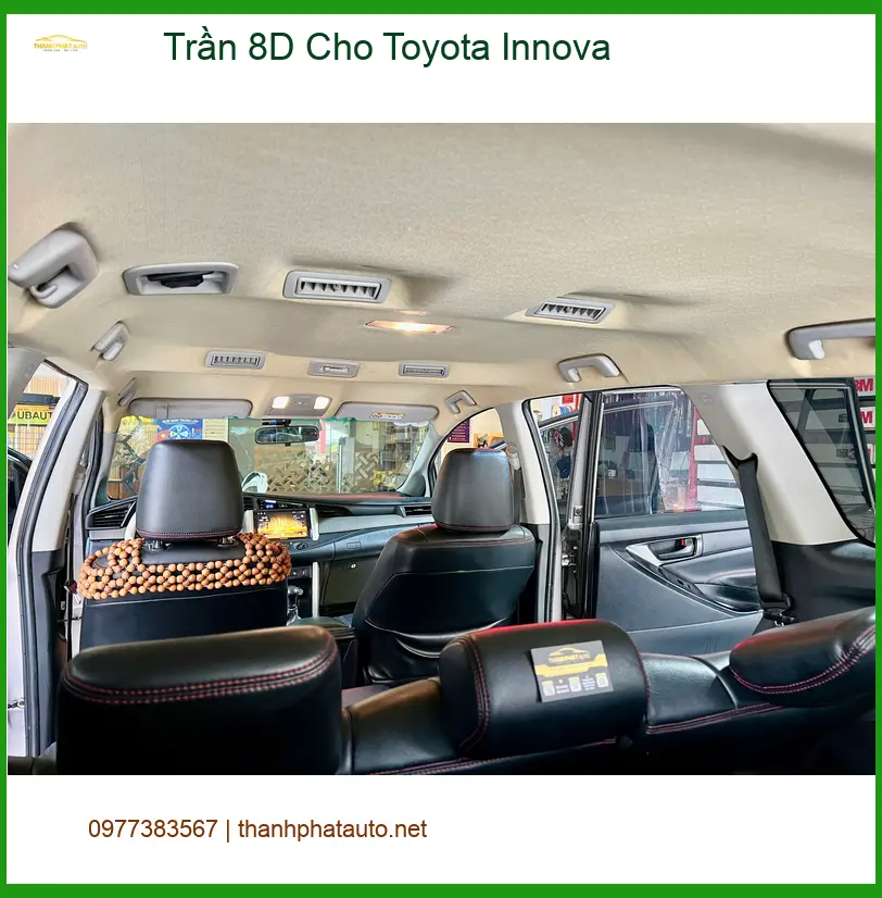 Anh Tâm bọc Trần 8D cho Toyota Innova tại Quận Bình Tân để xe sang trọng hơn ảnh thực tế 4