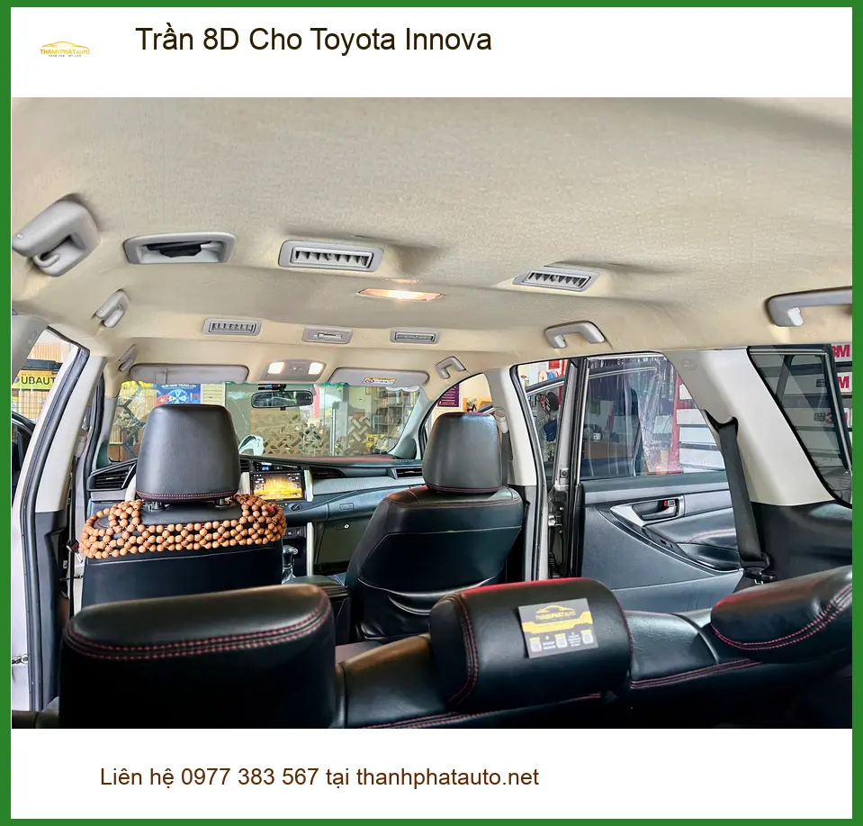 Chú Nhật lắp Trần 8D cho Toyota Innova tại Quận 4 để nâng tầm nội thất xe ảnh thực tế 3