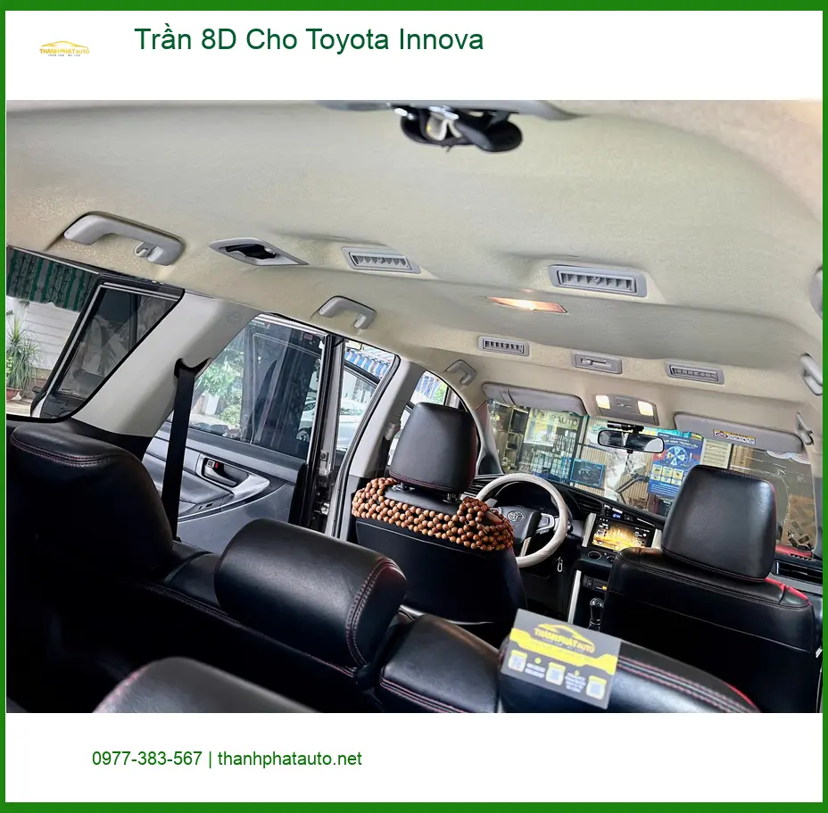 Chú Nhật lắp Trần 8D cho Toyota Innova tại Quận 4 để nâng tầm nội thất xe ảnh thực tế 5
