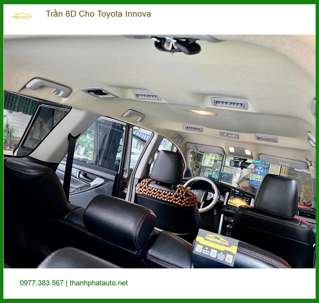 Chị Thảo bọc Trần 8D cho Toyota Innova tại Quận 2 để xe trông sang hơn ảnh thực tế 2