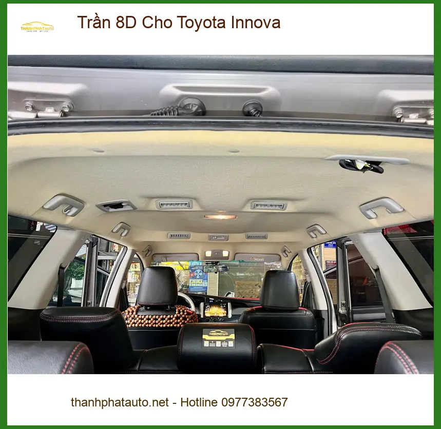 Chị Thảo bọc Trần 8D cho Toyota Innova tại Quận 2 để xe trông sang hơn ảnh thực tế 4