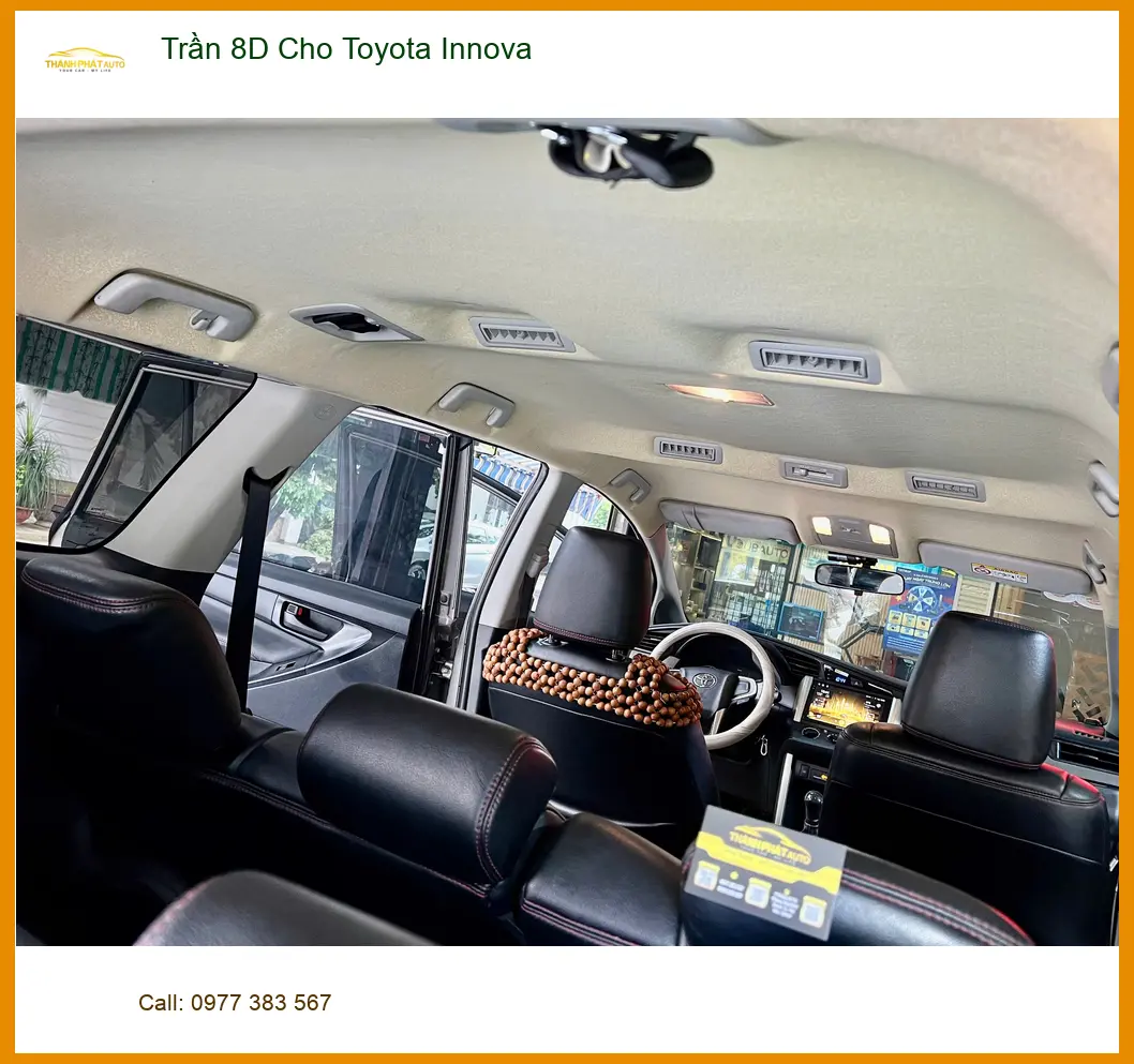 Anh Minh bọc Trần 8D Toyota Innova Quận Gò Vấp để xe sang hơn