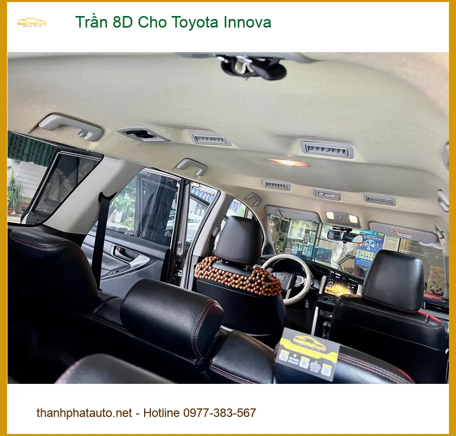 Chú Long lắp Trần 8D Cho Toyota Innova tại Quận 10 để xe sang trọng và dễ vệ sinh hơn ảnh thực tế 4