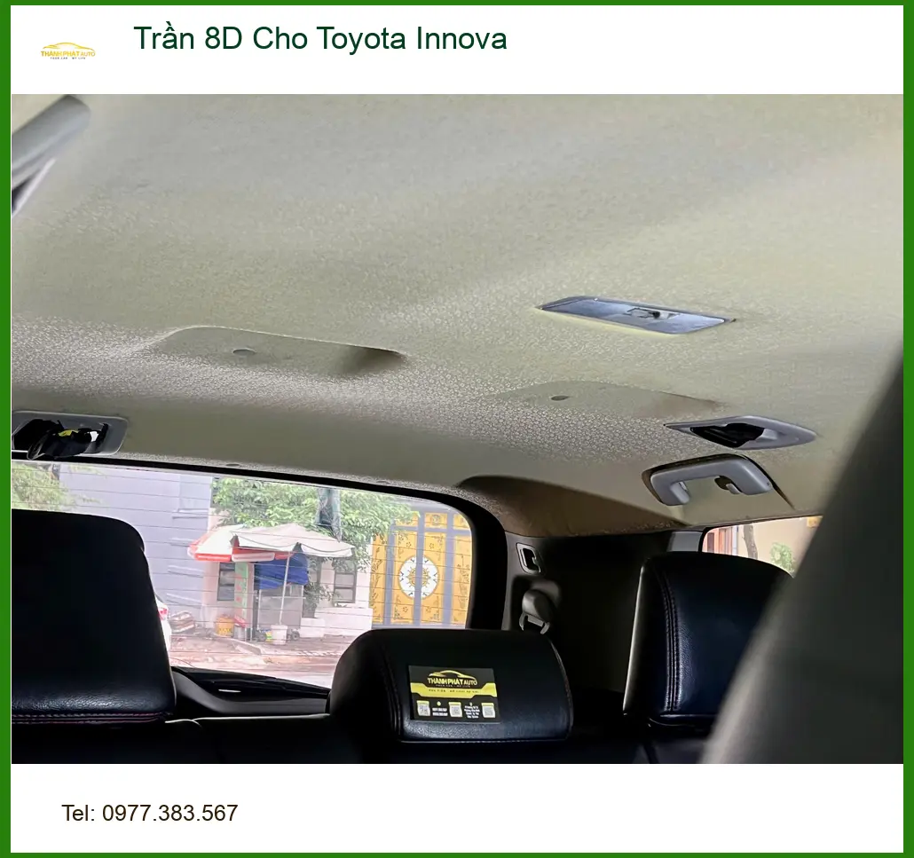 Anh Tấn làm Trần 8D cho Toyota Innova tại Quận 9 để nội thất thêm sang trọng