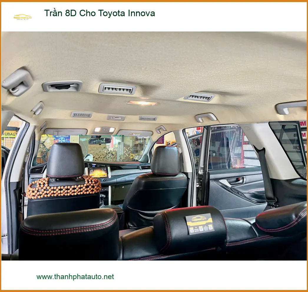 Anh Tấn làm Trần 8D cho Toyota Innova tại Quận 9 để nội thất thêm sang trọng ảnh thực tế 2
