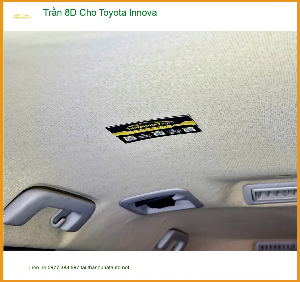 Anh Tấn làm Trần 8D cho Toyota Innova tại Quận 9 để nội thất thêm sang trọng ảnh thực tế 3