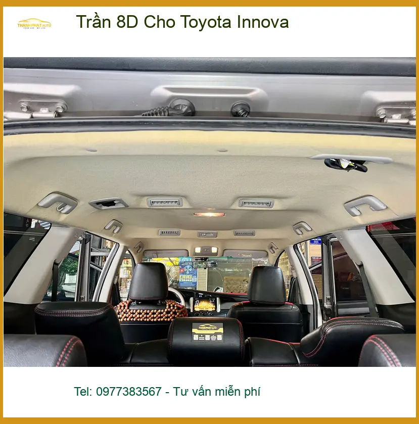 Anh Minh lắp Trần 8D cho Toyota Innova ở Quận 8 để nội thất thêm sang trọng ảnh thực tế 3