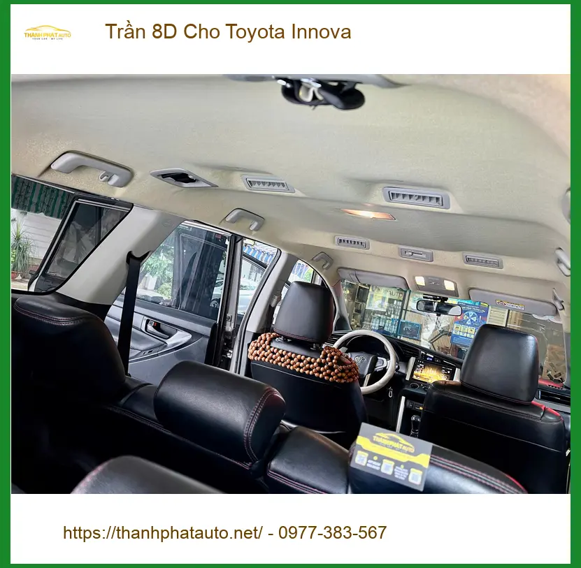 Anh Minh lắp Trần 8D cho Toyota Innova ở Quận 8 để nội thất thêm sang trọng ảnh thực tế 4