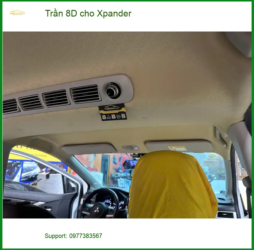 Anh Tùng bọc trần 8D cho Xpander tại Thủ Đức vì trần zin bị ố màu