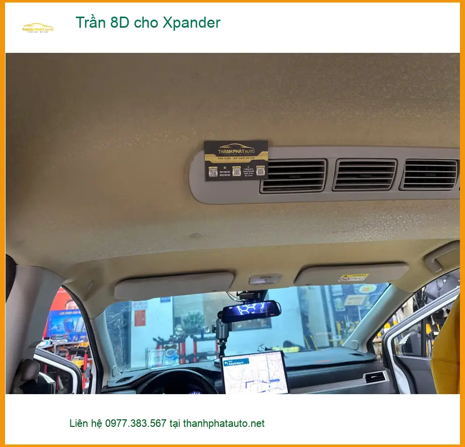 Anh Kiên làm Trần 8D cho Xpander tại Cần Giờ để nội thất sang trọng, dễ vệ sinh. ảnh thực tế 2