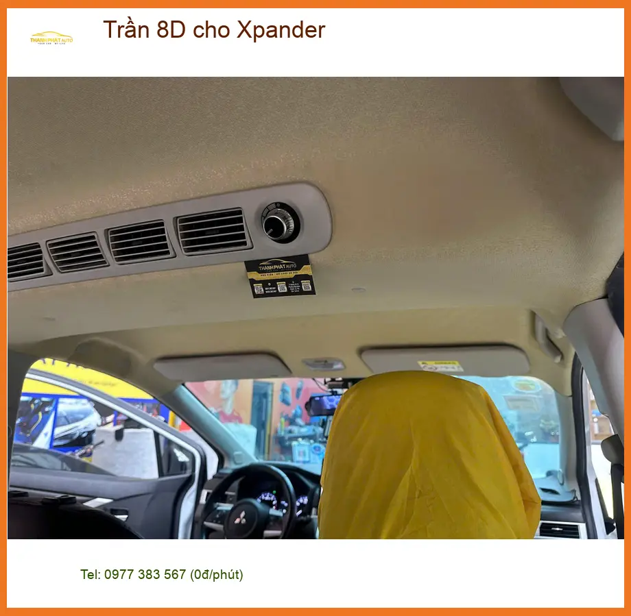 Anh Kiên làm Trần 8D cho Xpander tại Cần Giờ để nội thất sang trọng, dễ vệ sinh. ảnh thực tế 4
