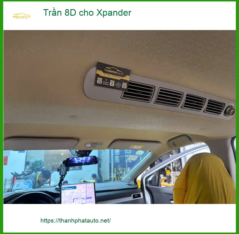 Anh Kiên làm Trần 8D cho Xpander tại Cần Giờ để nội thất sang trọng, dễ vệ sinh. ảnh thực tế 5