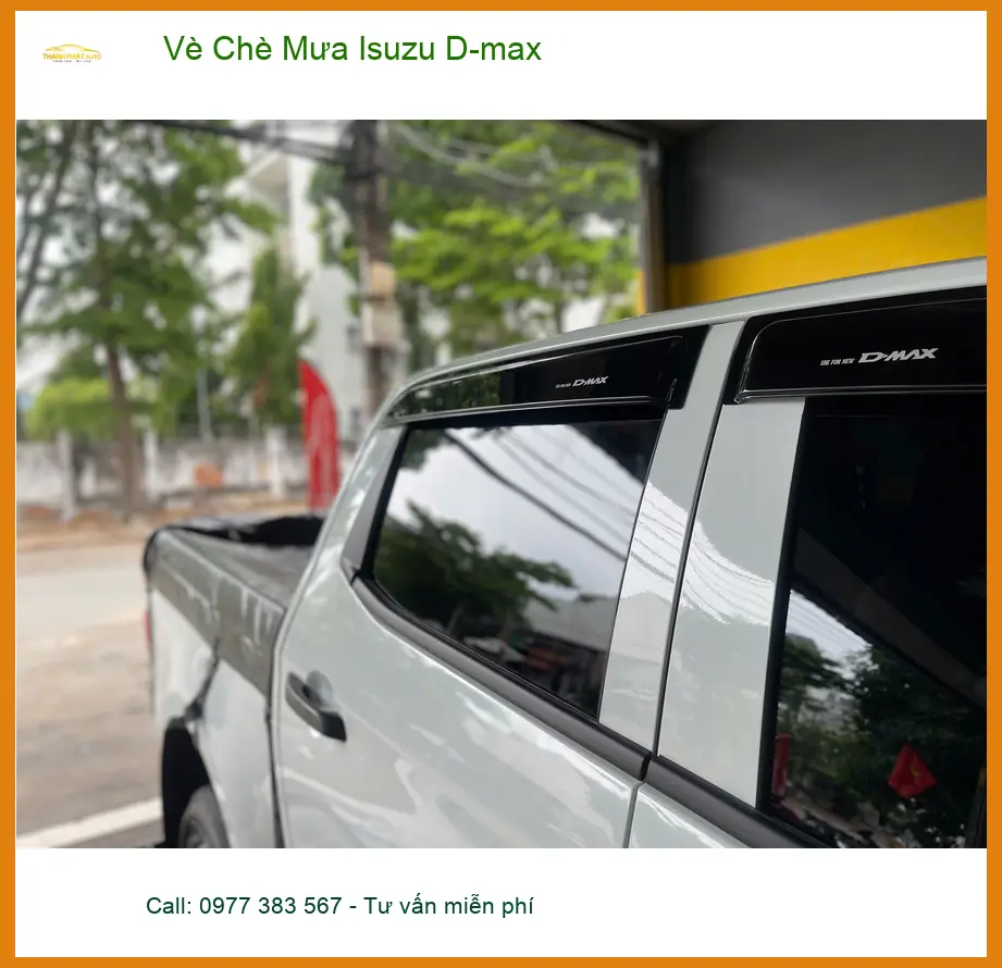 Anh Quang lắp Vè Chè Mưa Isuzu D-max Quận Gò Vấp tránh hắt nước mưa vào trong ảnh thực tế 2