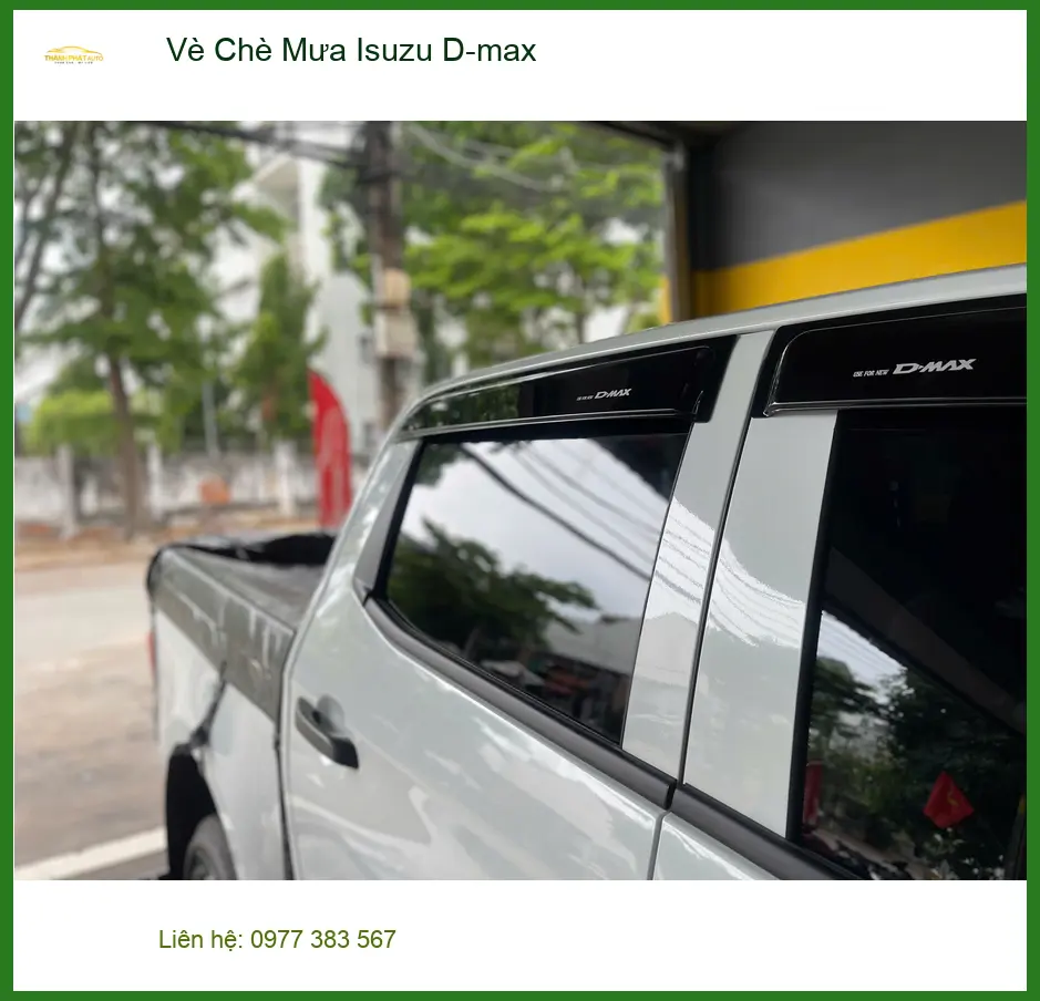 Anh Bảo lắp Vè Che Mưa Isuzu D-max tại Thủ Đức chống mưa tạt vào xe ảnh thực tế 3