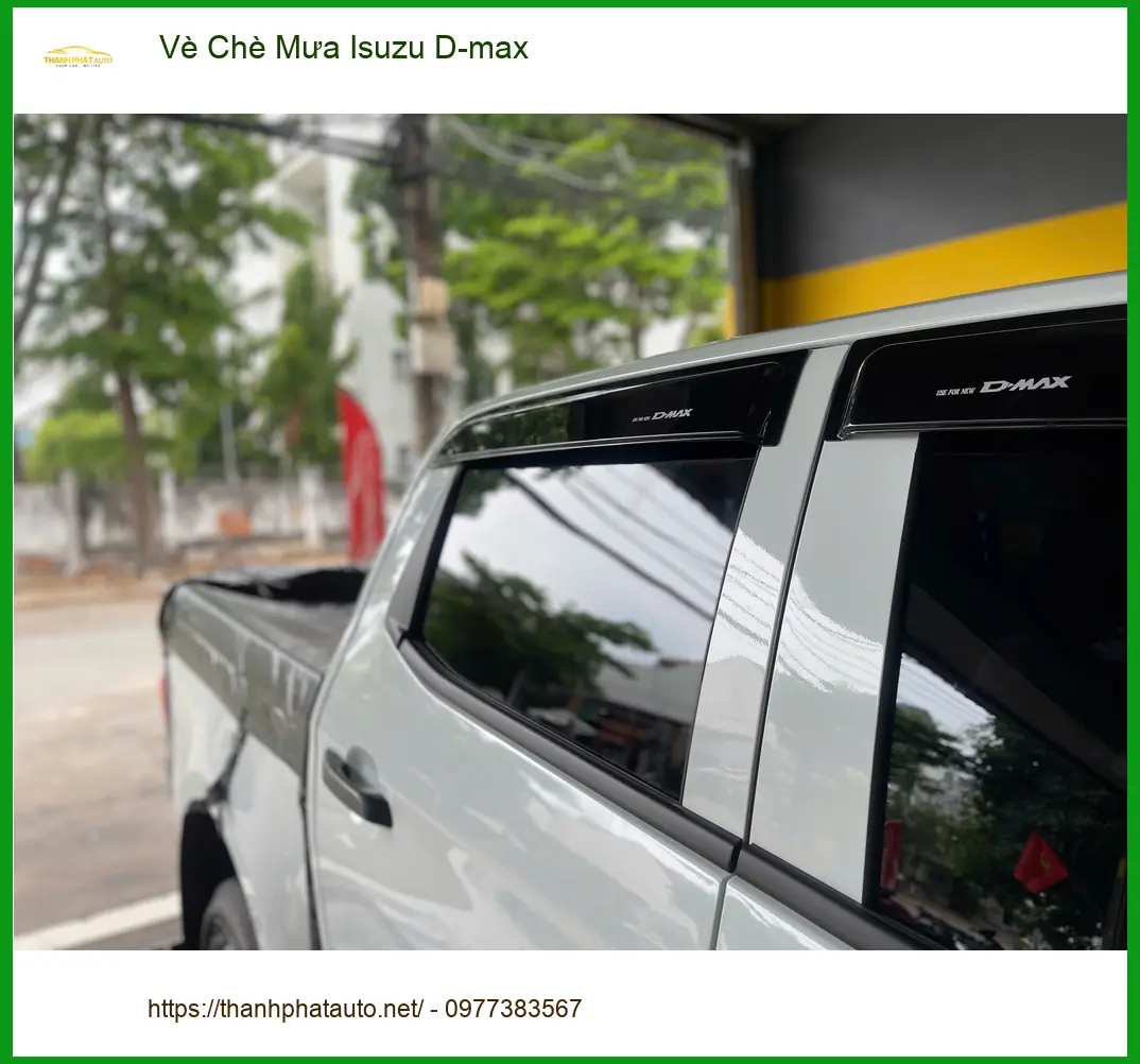 Bác Tùng lắp Vè Chè Mưa Isuzu D-max tại Quận Bình Tân để tránh nước văng ảnh thực tế 2