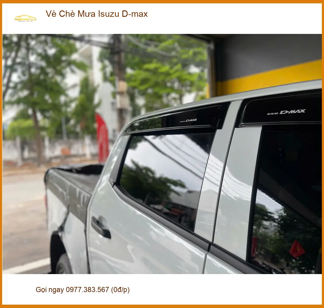 Bác Cường lắp vè che mưa Isuzu D-max tại Quận Tân Phú để tránh nước tạt vào trong ảnh thực tế 2
