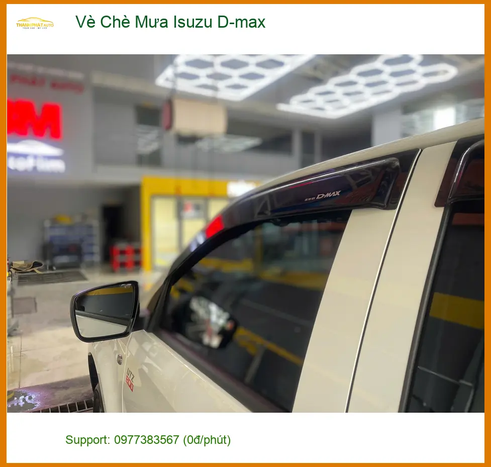 Anh Đạt lắp vè che mưa Isuzu D-max tại Quận Bình Thạnh tránh nước mưa hắt