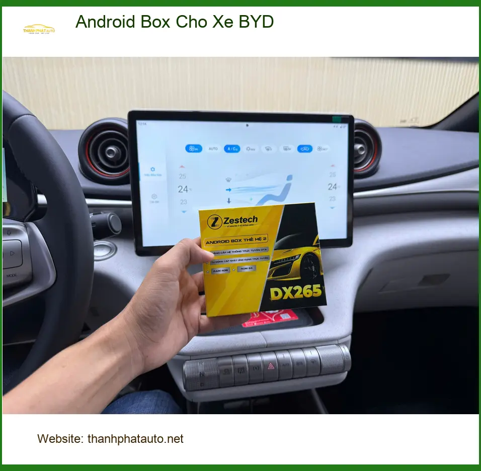 Anh Long lắp Android Box cho xe BYD tại Quận Tân Phú để màn hình zin thêm thông minh