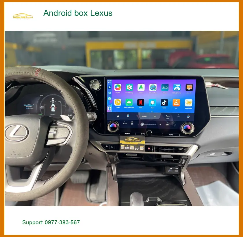 Chị Thảo lắp Android box Lexus ES 250 tại Thủ Đức xem YouTube, Netflix