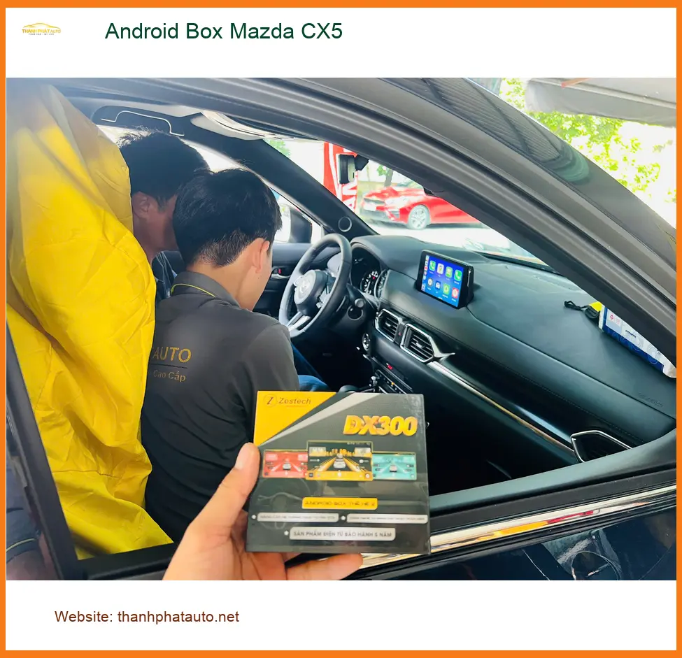 Chị Thảo nâng cấp Android Box cho Mazda CX5 tại Nhà Bè để xem YouTube, định vị tiện lợi