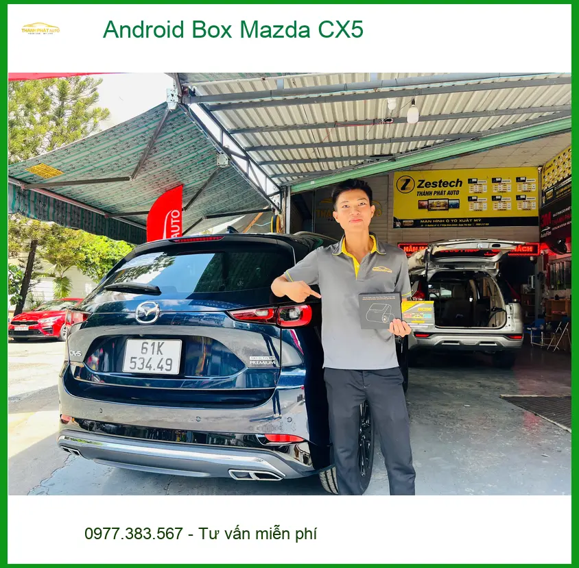 Chị Thảo nâng cấp Android Box cho Mazda CX5 tại Nhà Bè để xem YouTube, định vị tiện lợi ảnh thực tế 4