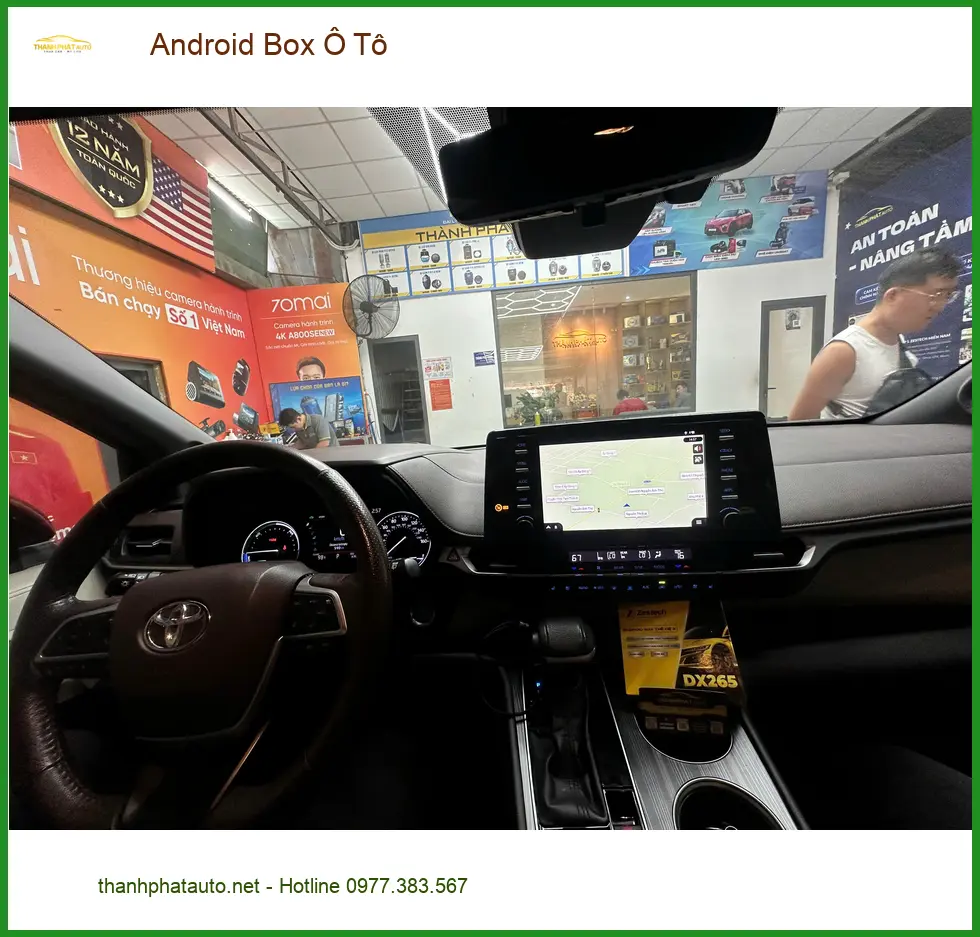 Chị Thanh lắp Android Box Ô Tô cho Toyota Vios tại Quận 4 để xem YouTube khi kẹt xe ảnh thực tế 3