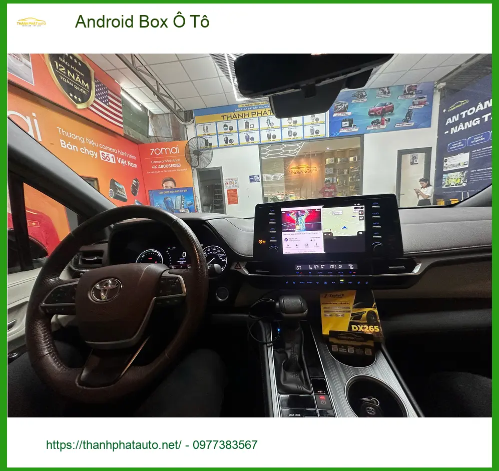 Chị Thanh lắp Android Box Ô Tô cho Toyota Vios tại Quận 4 để xem YouTube khi kẹt xe ảnh thực tế 4