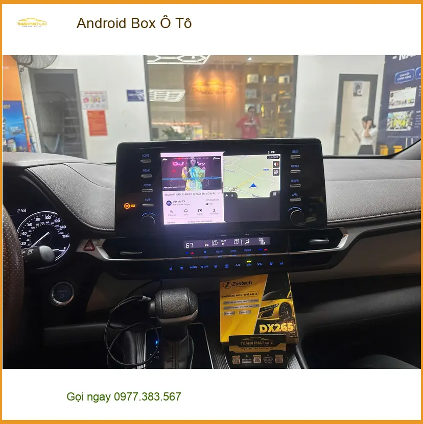 Chị Thanh lắp Android Box Ô Tô cho Toyota Vios tại Quận 4 để xem YouTube khi kẹt xe ảnh thực tế 5