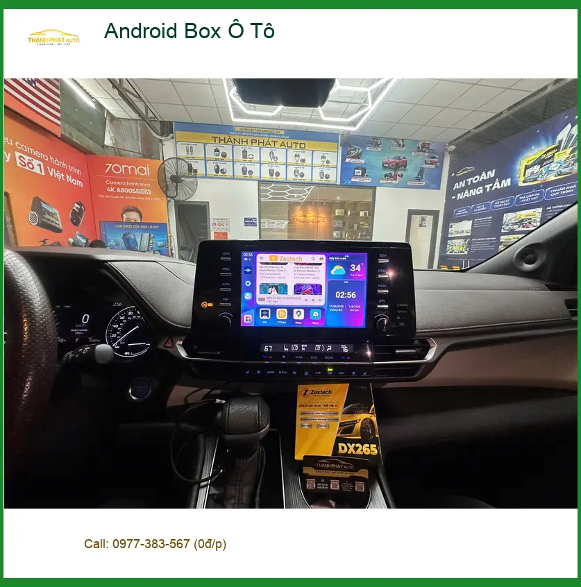 Chị Thanh Thảo lắp Android Box Ô Tô cho Ford Everest tại Quận 5 để giải trí trên xe khi chờ con tan học ảnh thực tế 2