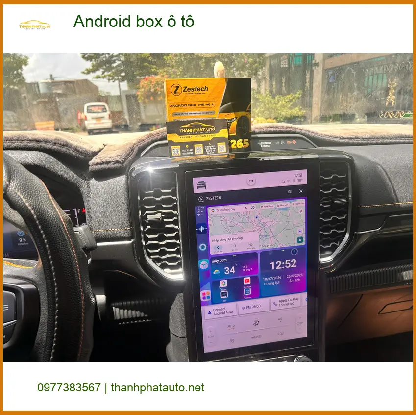 Cô Thu Thủy lắp Android box ô tô cho Kia Sonet để giải trí tiện lợi hơn tại Quận 12 ảnh thực tế 2
