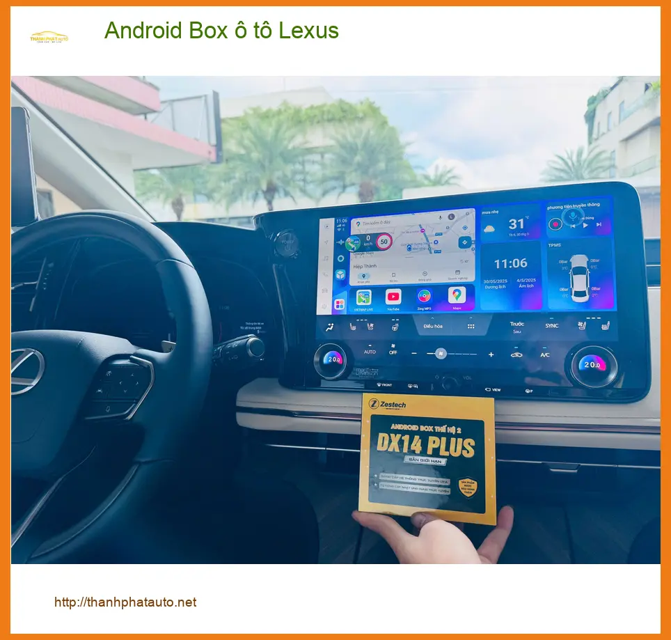 Anh Nhật lắp Android Box ô tô Lexus tại Thủ Đức để giải trí ảnh thực tế 4