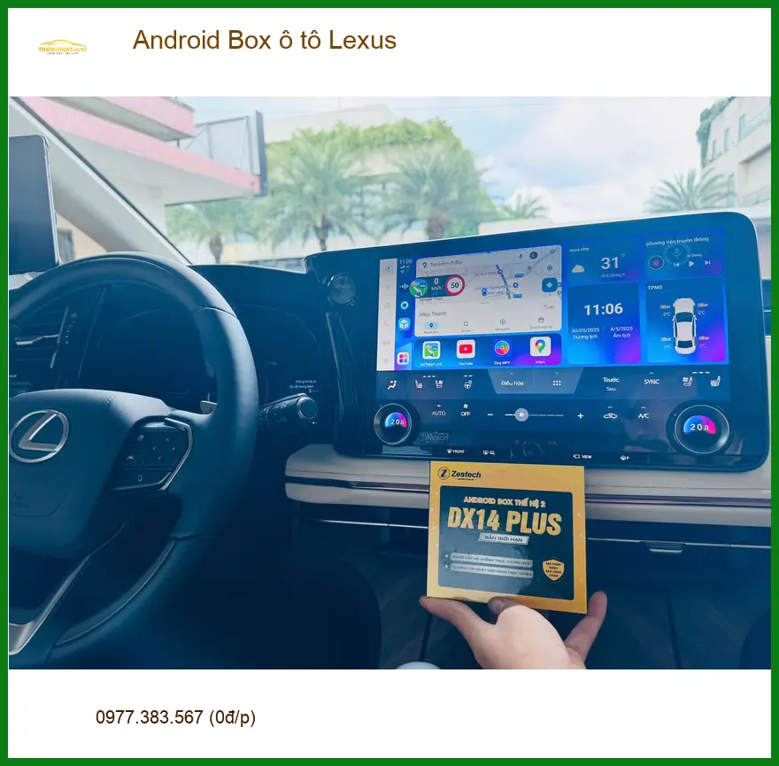 Anh Nhật lắp Android Box ô tô Lexus tại Thủ Đức để giải trí ảnh thực tế 5