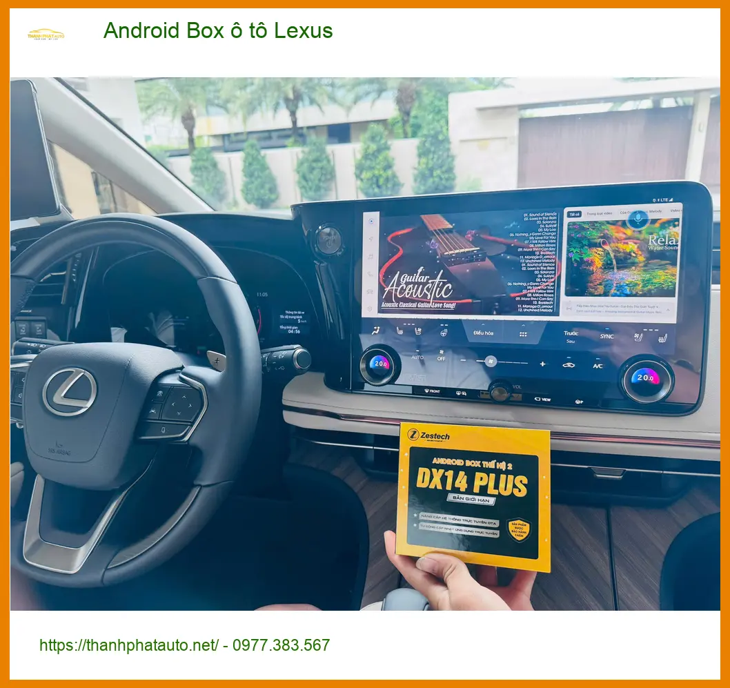 Anh Thắng lắp Android Box ô tô Lexus tại Quận Tân Phú để giải trí ảnh thực tế 3