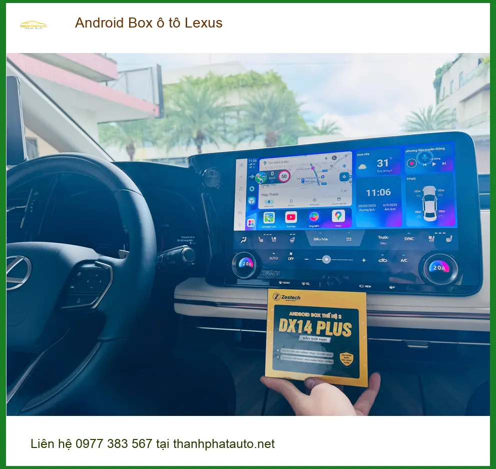 Anh Thắng lắp Android Box ô tô Lexus tại Quận Tân Phú để giải trí ảnh thực tế 5