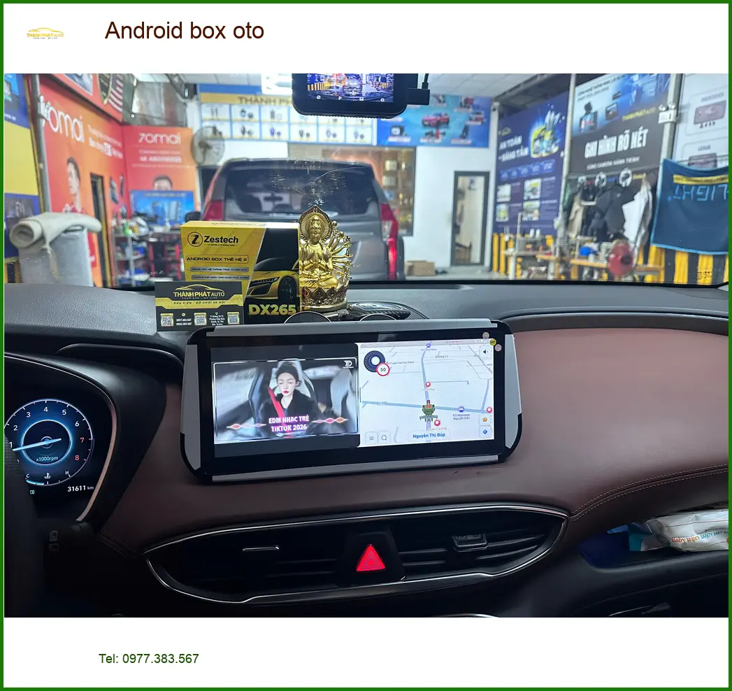 Anh Hưng lắp Android box oto cho VinFast Lux SA2.0 tại Quận 9 vì màn hình zin quá cũ kỹ ảnh thực tế 2