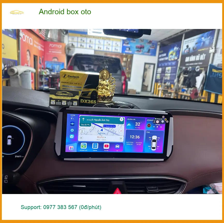 Anh Hưng lắp Android box oto cho VinFast Lux SA2.0 tại Quận 9 vì màn hình zin quá cũ kỹ ảnh thực tế 4