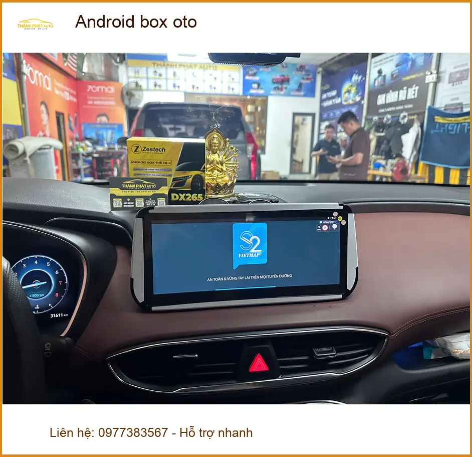 Anh Vĩnh lắp Android box oto cho VinFast Lux A2.0 tại Quận Thủ Đức xem YouTube