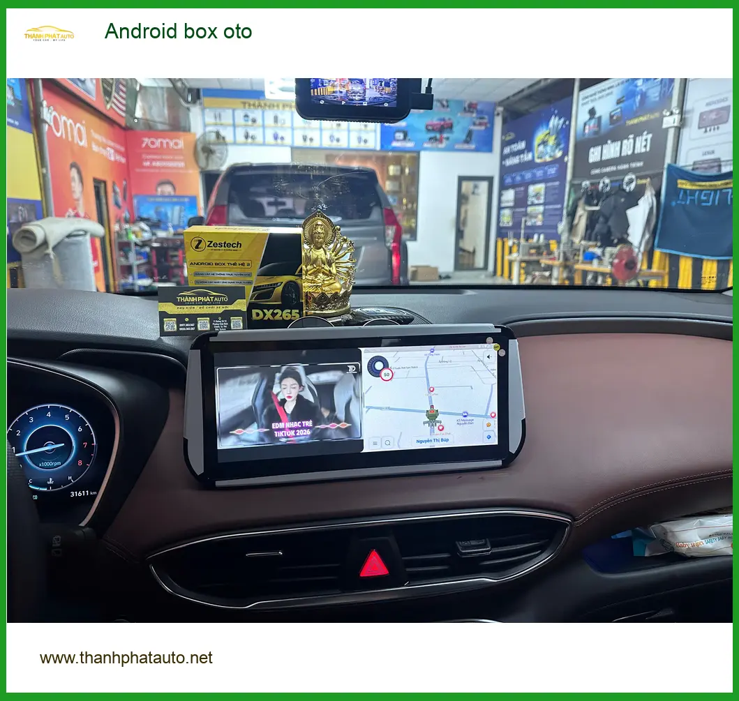 Anh Vĩnh lắp Android box oto cho VinFast Lux A2.0 tại Quận Thủ Đức xem YouTube ảnh thực tế 2