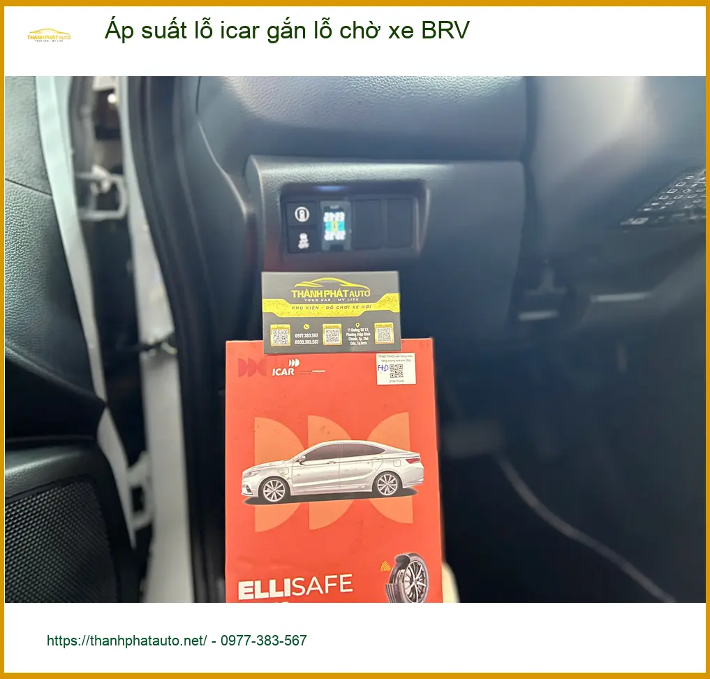 Chị Thảo lắp Áp suất lốp iCar gắn lỗ chờ BRV tại Quận Thủ Đức