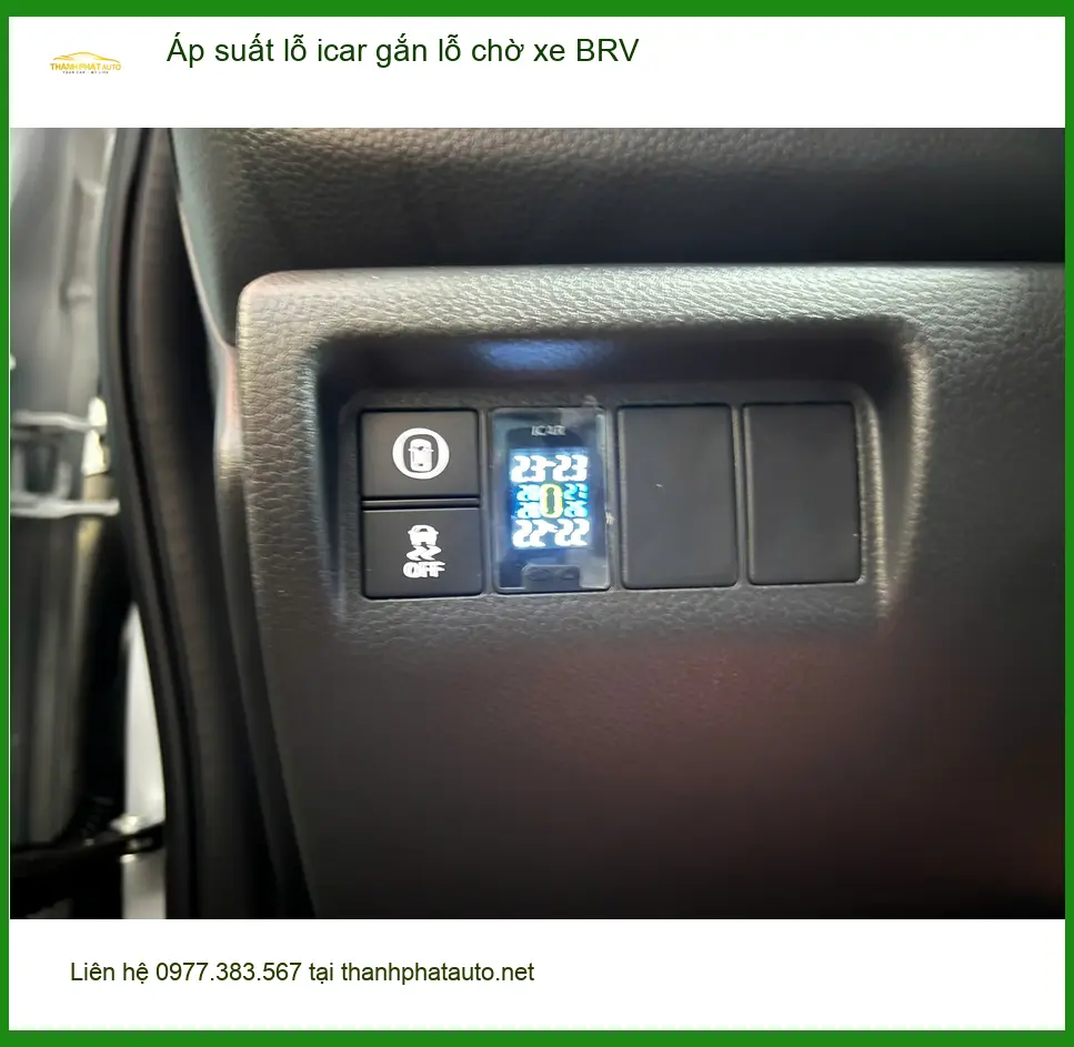 Anh Minh lắp cảm biến áp suất lốp iCar gắn lỗ chờ BRV tại Quận 12 ảnh thực tế 3